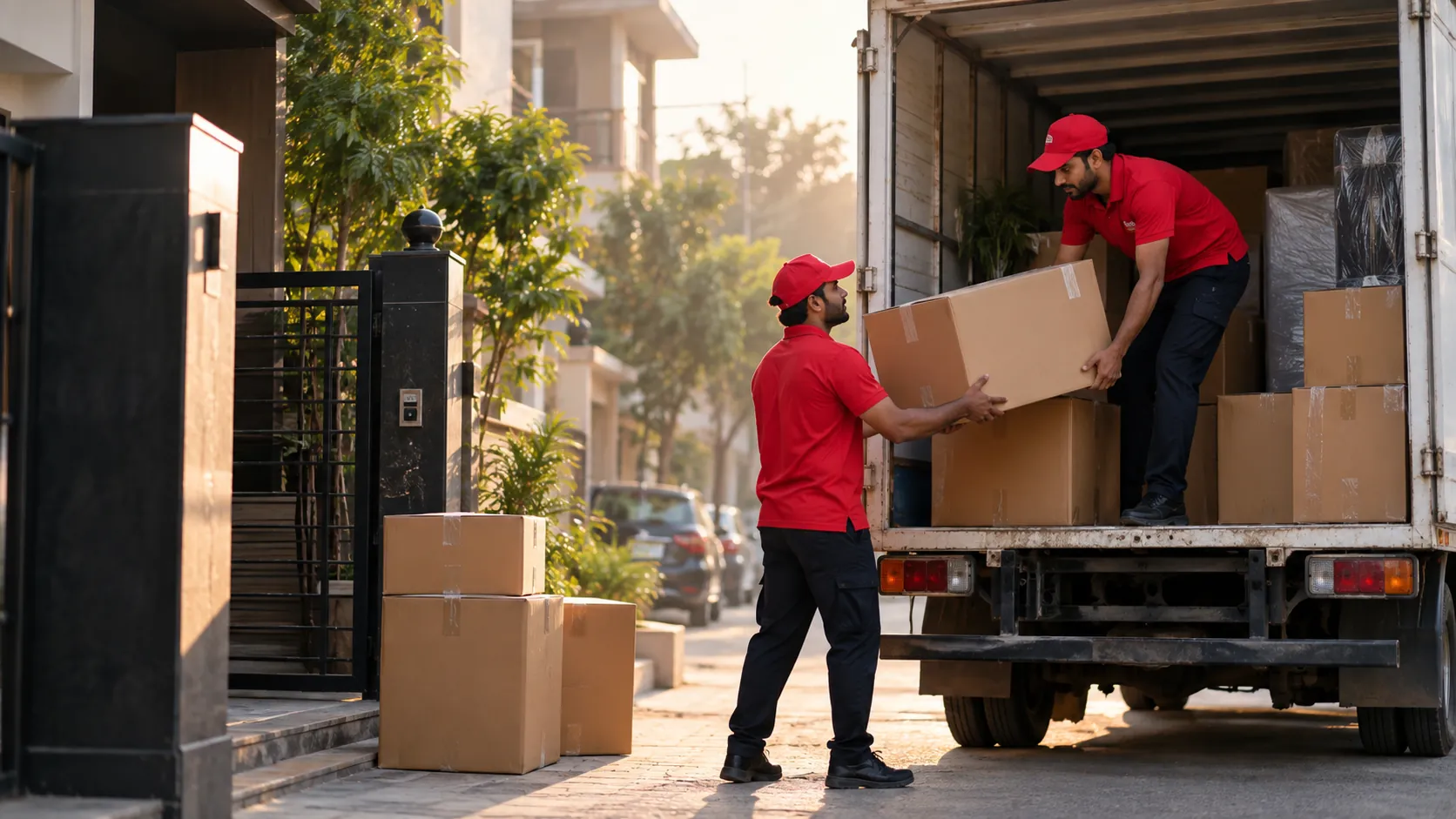 Loading goods into the truck